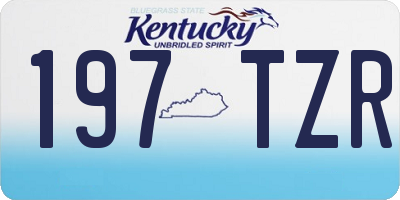 KY license plate 197TZR