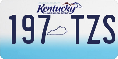 KY license plate 197TZS
