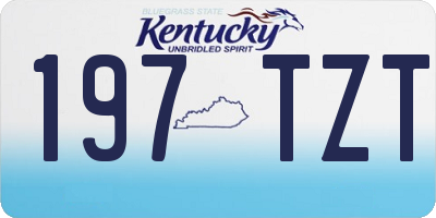 KY license plate 197TZT