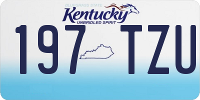 KY license plate 197TZU