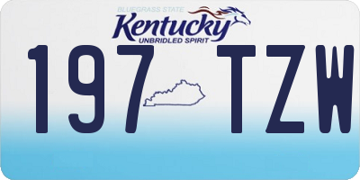 KY license plate 197TZW