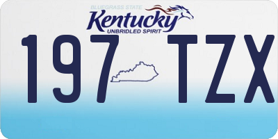 KY license plate 197TZX