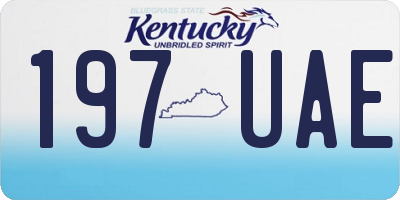 KY license plate 197UAE
