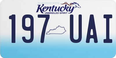 KY license plate 197UAI