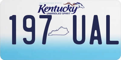 KY license plate 197UAL