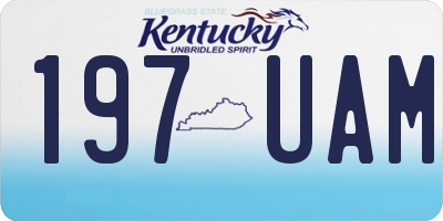 KY license plate 197UAM