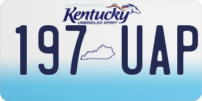 KY license plate 197UAP