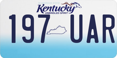 KY license plate 197UAR