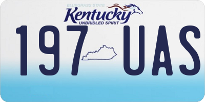 KY license plate 197UAS