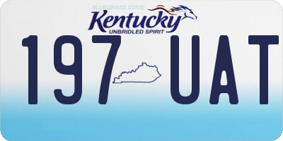 KY license plate 197UAT