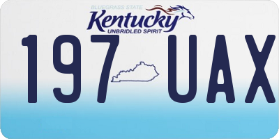 KY license plate 197UAX