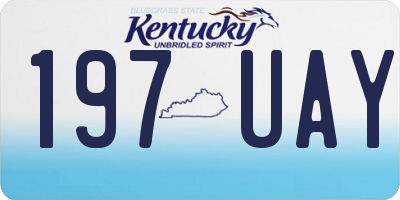KY license plate 197UAY