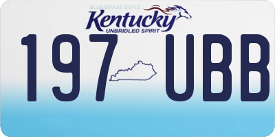KY license plate 197UBB