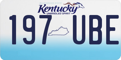 KY license plate 197UBE