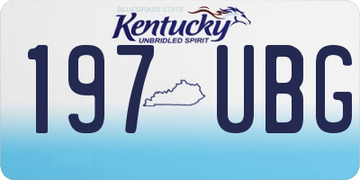 KY license plate 197UBG