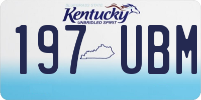 KY license plate 197UBM