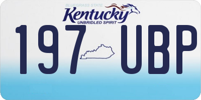 KY license plate 197UBP