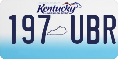 KY license plate 197UBR