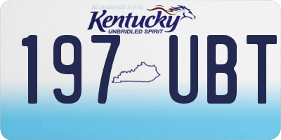 KY license plate 197UBT