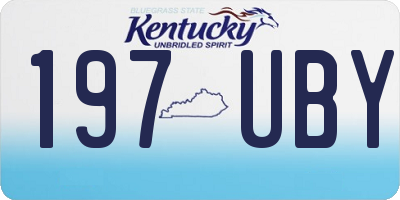 KY license plate 197UBY