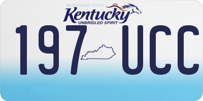 KY license plate 197UCC