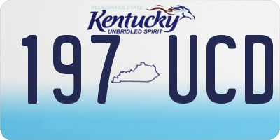 KY license plate 197UCD