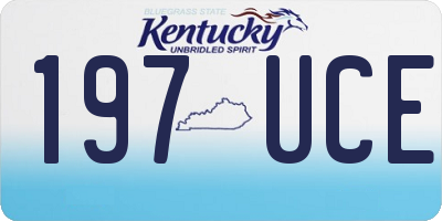 KY license plate 197UCE