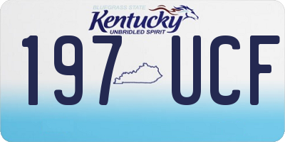 KY license plate 197UCF