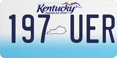 KY license plate 197UER