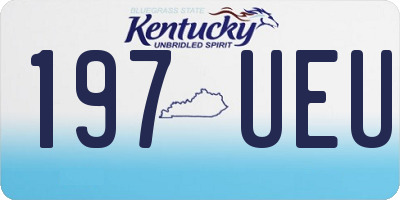 KY license plate 197UEU