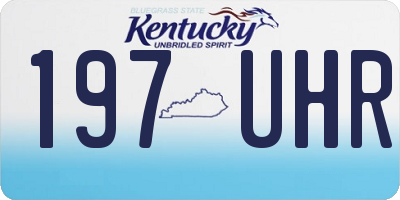 KY license plate 197UHR