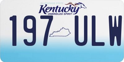 KY license plate 197ULW