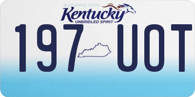 KY license plate 197UOT