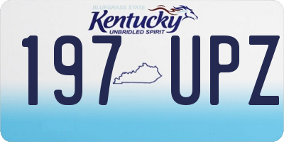 KY license plate 197UPZ