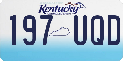 KY license plate 197UQD