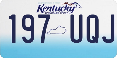KY license plate 197UQJ