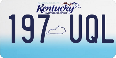KY license plate 197UQL