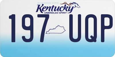 KY license plate 197UQP