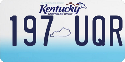 KY license plate 197UQR