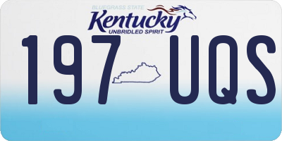 KY license plate 197UQS