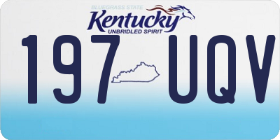 KY license plate 197UQV
