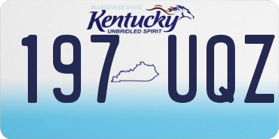 KY license plate 197UQZ