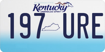 KY license plate 197URE