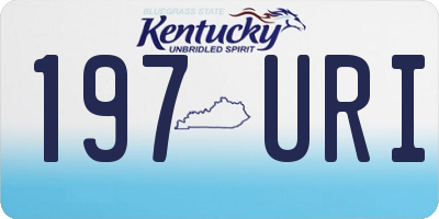 KY license plate 197URI