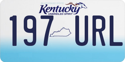 KY license plate 197URL