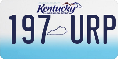 KY license plate 197URP