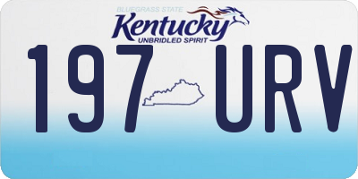 KY license plate 197URV