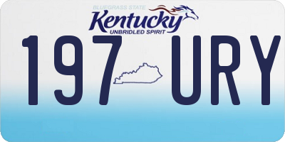 KY license plate 197URY
