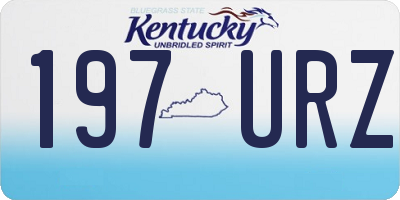 KY license plate 197URZ