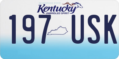 KY license plate 197USK